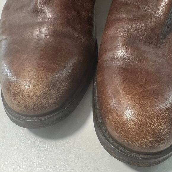 Y2K Vintage Cole Haan Tall Brown Leather Buckle Harness Riding Boot Size 7.5 - Picture 5 of 11